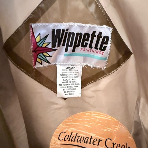 Vintage Gold metallic wippette rain coat size large - Picture 4 of 5